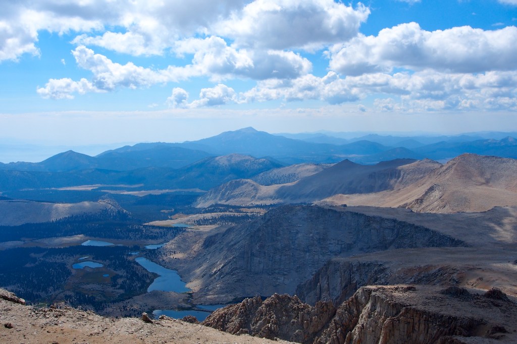 Cottonwood Lakes from the Langley summit.